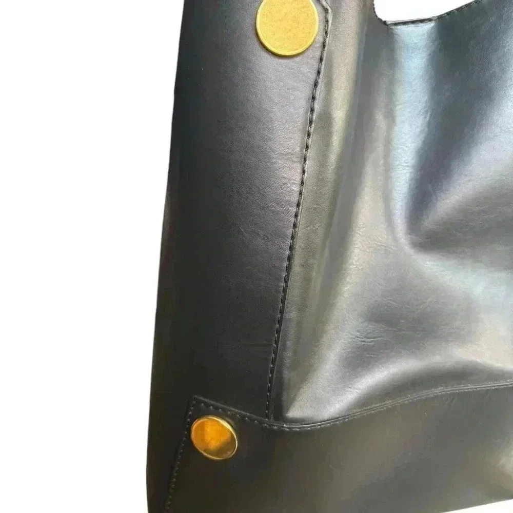 Stella Mc Cartney Stella Popper Bucket Bag Black Color Gold Hardware. - Picture 2 of 14